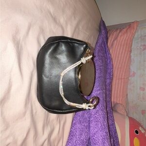 a new day Black Mini Bag with Gold Accents